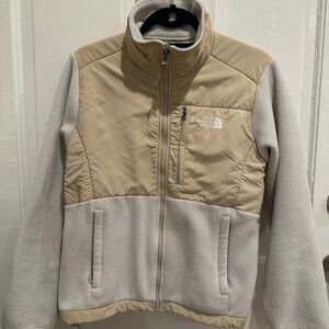 The North Face Cream & Gray Puffer Jacket